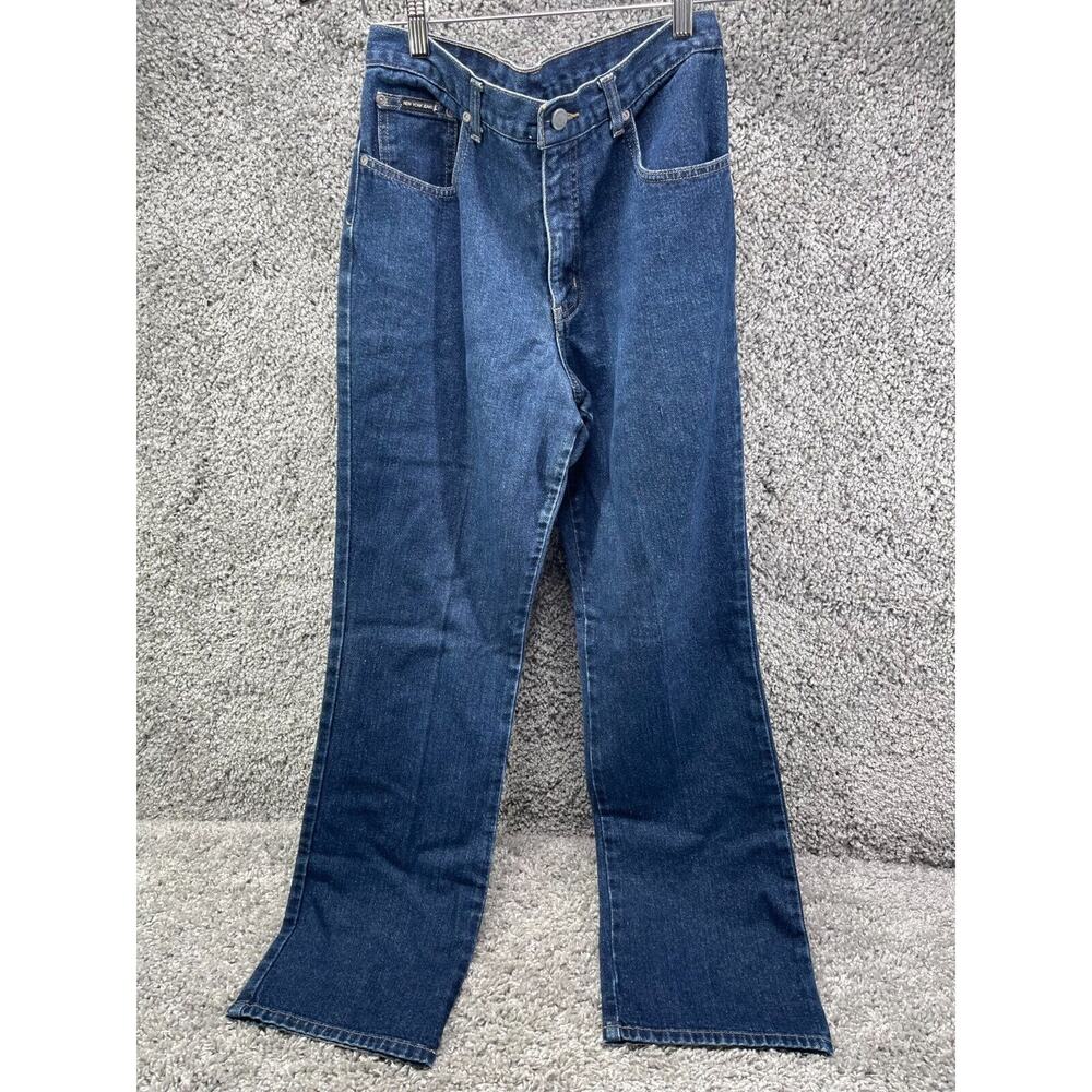 NY Jeans Womens Straight Jeans Blue Size 10 Denim High Rise Cotton Medium Wash
